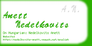 anett nedelkovits business card